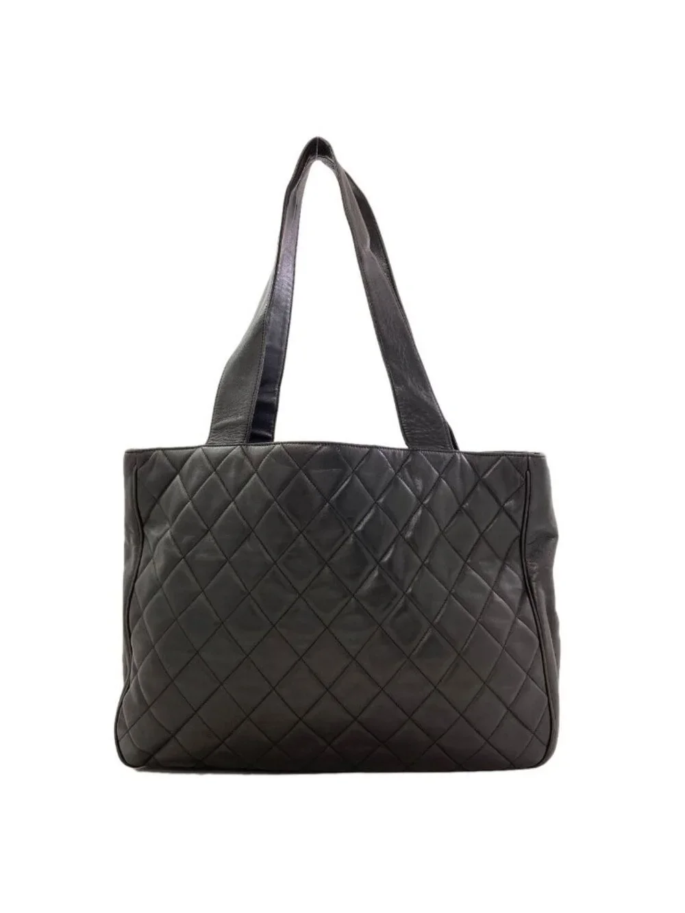 Chanel Quilted Gold Tote Bag Lambskin